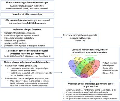 Network-Based Selection of Candidate Markers and Assays to Assess the Impact of Oral Immune Interventions on Gut Functions